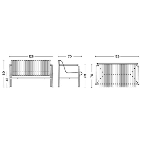 Palissade Dining Garden Bench
